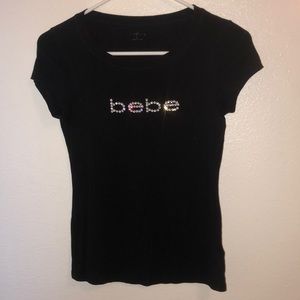 Black bebe t-shirt
